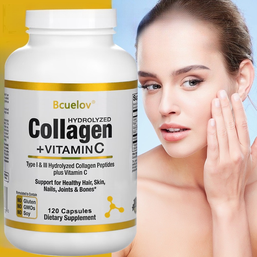 Collagen Peptide Powder - Hydrolyzed Collagen Peptide Supplement Plus VitaminC,