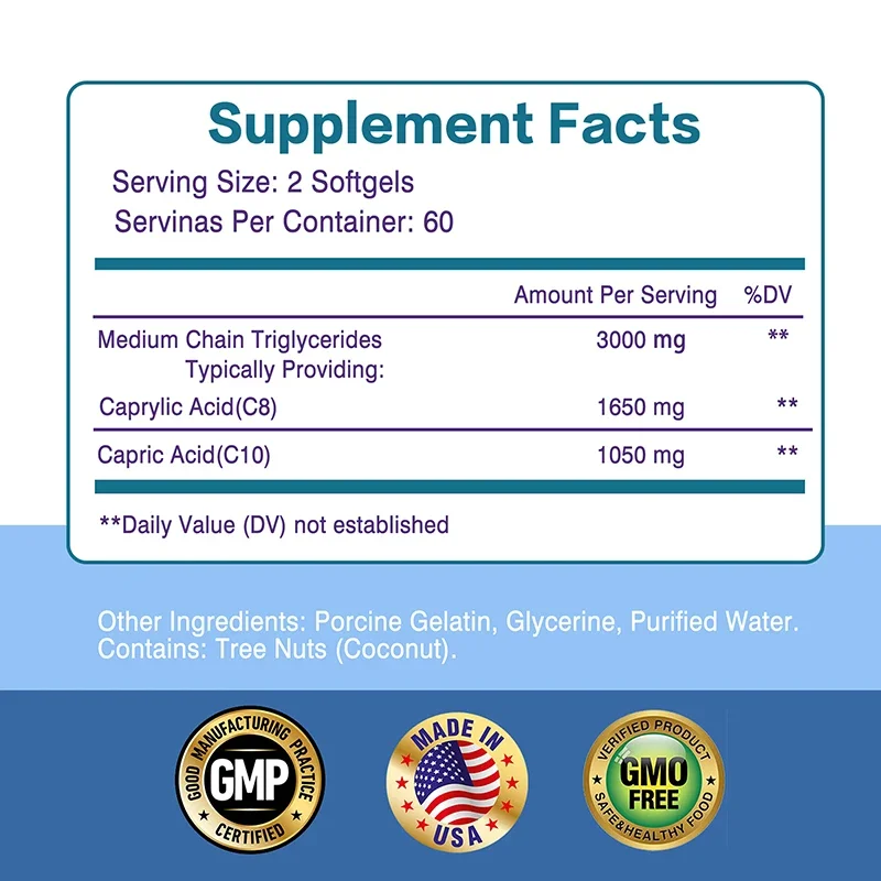 Keto MCT Oil 3000 Mg Capsules  - огляд і ціна Mct Oil Coconut