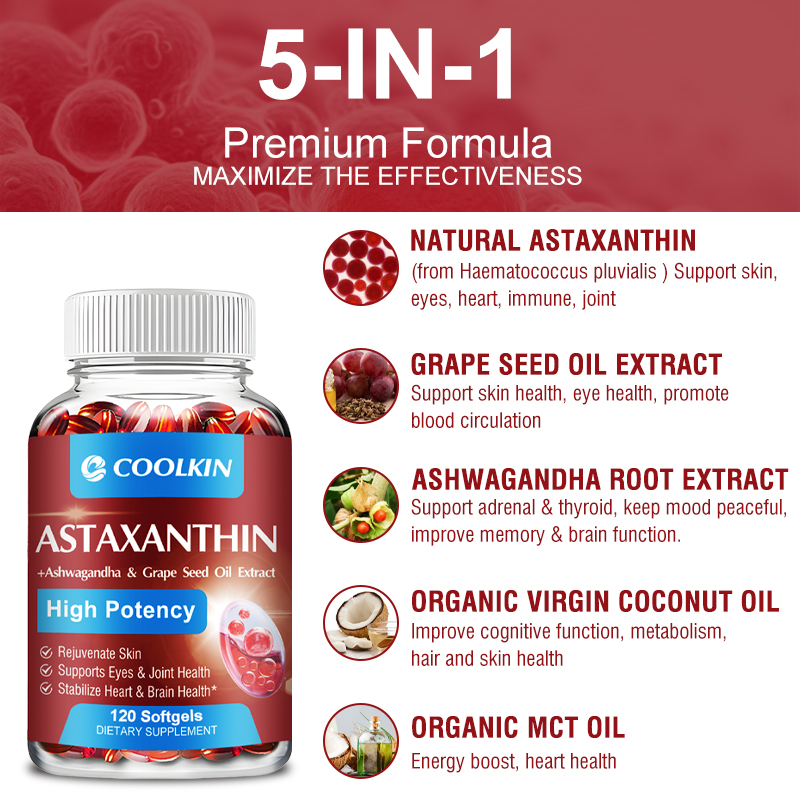 Astaxanthin Supplement with Gr - огляд і ціна Mct Oil Coconut