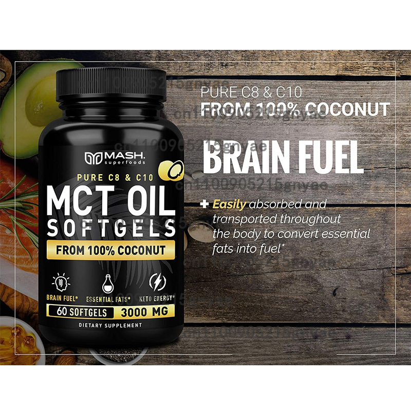 MCT Oil 3600 Mg C8 C10 Capsule - огляд і ціна Mct Oil Coconut